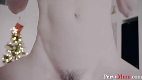 blonde step mother fucks under mistletoe with cory chase