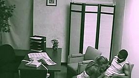 black babe blowjob and fucking caught on cctv at office