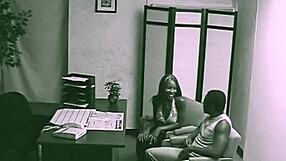 black babe blowjob and fucking caught on cctv at office