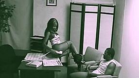 black babe blowjob and fucking caught on cctv at office