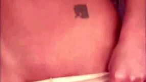 Blonde BBW with big tits rips open her stockings and gets fucked hard with toys.