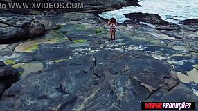 Brunette Dances On Beach Then Fucks Pussy And Ass