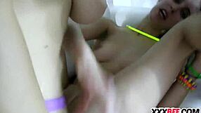 Sexy best friend orgy fun with teen 18+ petite amateurs in hardcore group action