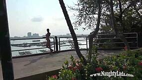 Naked Woman Exposed In Public Outdoor Area With People Watching!