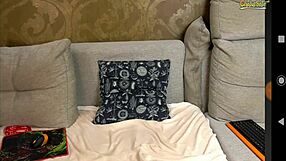 Blue-Eyed Milf With Huge Tits Masturbates With Dildo On Webcam