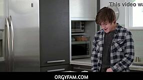 Orgyfam - Stepmom Penny Barber Catches Stepson Tyler Cruise with Dough and Joins the Fun
