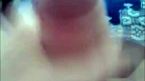 European guy cums twice in one explosive shot, solo masturbation with cock!