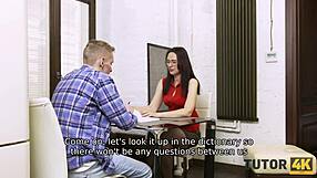 College guy finally gets it on with hard-to-get teacher