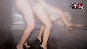 in the sauna my stepbrother fucked me hard in lingerie