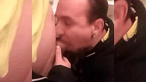 Adrian sucks cock in the shopping mall bathroom