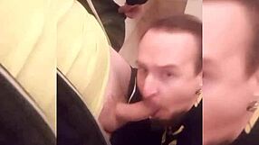 Adrian sucks cock in the shopping mall bathroom