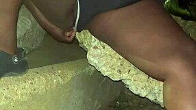 Nookiescookies masturbates and squirts at Virginia Beach while a man watches everything