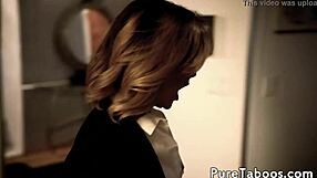 Hot babe with perfect booty and tits engages in intense bdsm fucking and titty fuck action