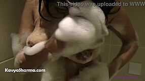 Kavya Bhabi enjoying shower scene including homemade masturbation