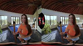 vrlatina big tits latina fucks after pool game in reality pov