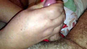 Red Nail Wife Teases Cock and Balls with Skilled Handjob, No Cumshot Yet.