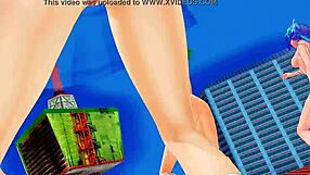 Futanari Girl Joins Wild Dance with Support Group in Anime Scene