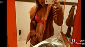 Horny Blonde Seeks Sex in Public Bathroom!