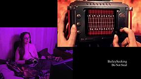 Naked playthrough reveals big natural tits