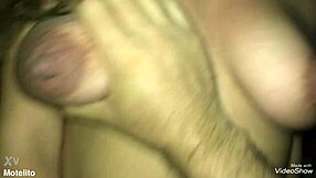 Jerking Off Again for My Latina Wife with Big Tits