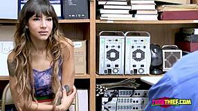 kitty gets mouth and pussy stuffed by horny officer's big cock