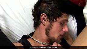 Blonde tranny in stockings, ready for more?