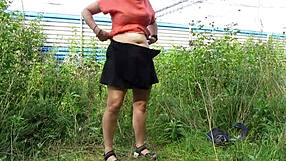 와! 밀프들이 공원에서 야한 장난감 페티시!