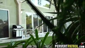 Hidden Outdoor POV with Trashy Tattooed Teen Slut