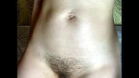 sexy skinny milf shows off hairy dance moves