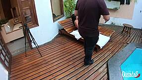 Bruna lancaster receives intense cock instructions from rob carvalho and binho ted for her first teen jobs