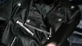 Can you handle cum on your leather jacket, step sister?