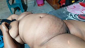 Super hot redhead woman with big busty tits explores her natural beauty in a casual setting