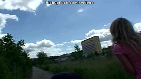 girl on roller skates sucks biker in public