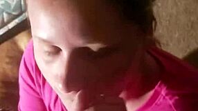 Curious about this blonde amateur's piercing blowjob skills?