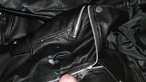 Can you handle cum on your leather jacket, step sister?