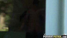 Hidden Outdoor POV with Trashy Tattooed Teen Slut