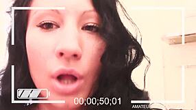 A skinny girl masturbates on cams and teases