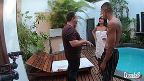 Bruna lancaster receives intense cock instructions from rob carvalho and binho ted for her first teen jobs