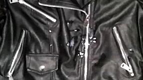 Can you handle cum on your leather jacket, step sister?