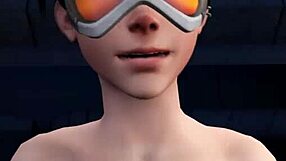 Overwatch-baben rider hårt på kuken i vild 3D-anime-action, känns overkligt.