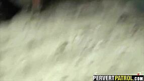 Hidden Outdoor POV with Trashy Tattooed Teen Slut