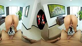 Beautiful Latina Babe Undresses Then Fucks in VR