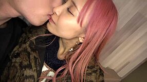 meeting the petite pink-haired beautician rika for a casual dinner date