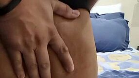 culotte style skirt worn by amateur in homemade pov scene