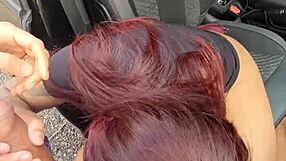 Redhead backpacker blows cock and gets fucked in public outdoor spot