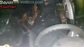 Bent over in public Spain, flashing tits and ass