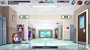 summertimesaga - drawing challenge leads to creampie and masturbation in hentai game