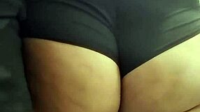 culotte style skirt worn by amateur in homemade pov scene