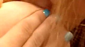 Wife strips fully naked and shows off her horny body and massages her fuck hole on the webcam