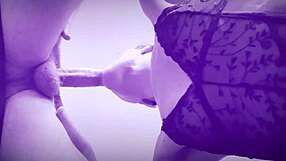 Violet Love's Milf Mouth Dripping with Cum After Deep Blowjob